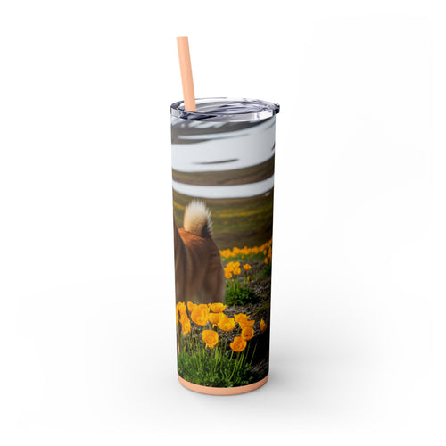 Skinny Tumbler with Straw – 20 oz Stainless Steel Cup