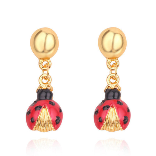 Creative Personality Red Ladybug Earrings