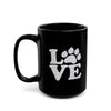Love Paw Black Mug