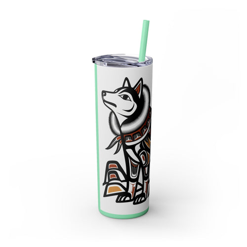 Skinny Tumbler with Straw – 20 oz Stainless Steel Cup