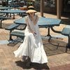 Sleeveless dress with loose plus size back