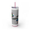 Skinny Tumbler with Straw – 20 oz Stainless Steel Cup
