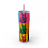 Skinny Tumbler with Straw – 20 oz Stainless Steel Cup