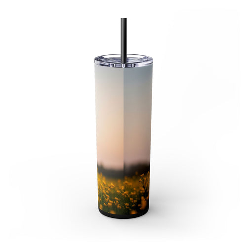 Skinny Tumbler with Straw – 20 oz Stainless Steel Cup