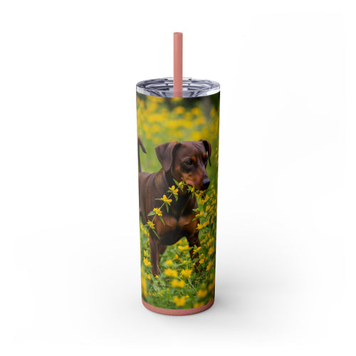 Skinny Tumbler with Straw – 20 oz Stainless Steel Cup
