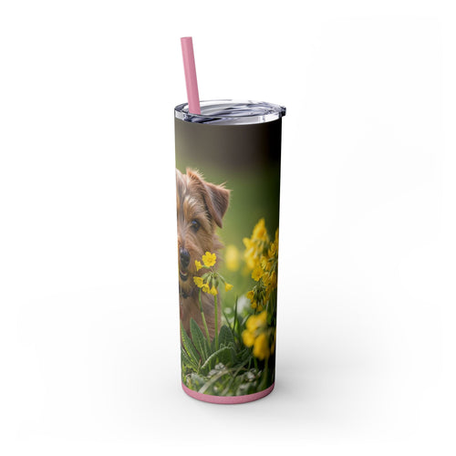 Skinny Tumbler with Straw – 20 oz Stainless Steel Cup
