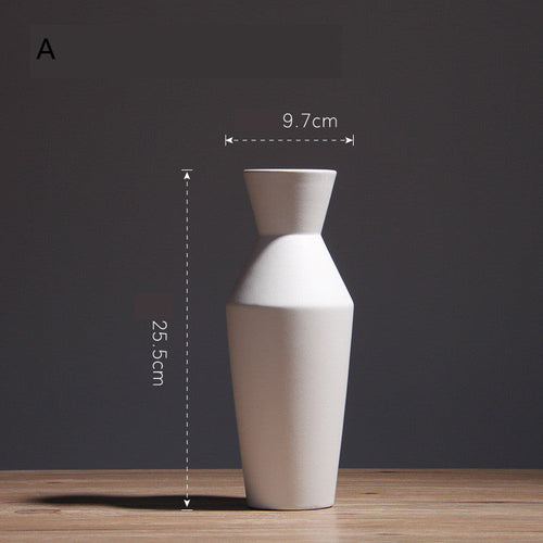 Simple Living Room Home Decoration Creative Black And White Ceramic Vase