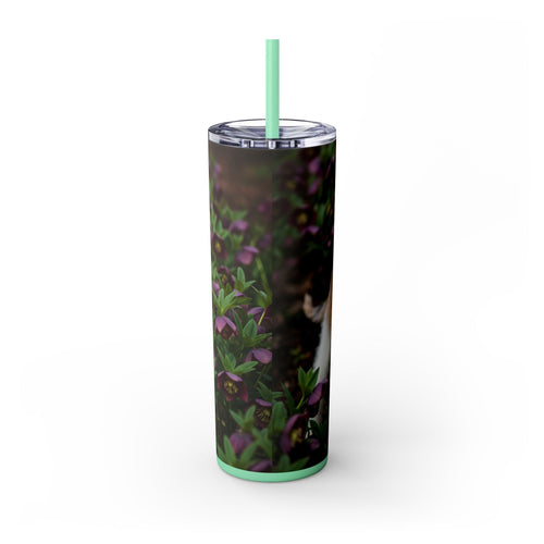 Skinny Tumbler with Straw – 20 oz Stainless Steel Cup