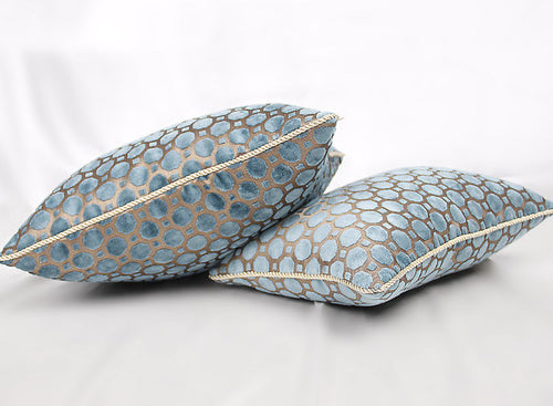 Blue Polka Dot Simple Head Of Bed Large Cushion Sofa Cushion Throw Pillow