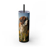 Skinny Tumbler with Straw – 20 oz Stainless Steel Cup