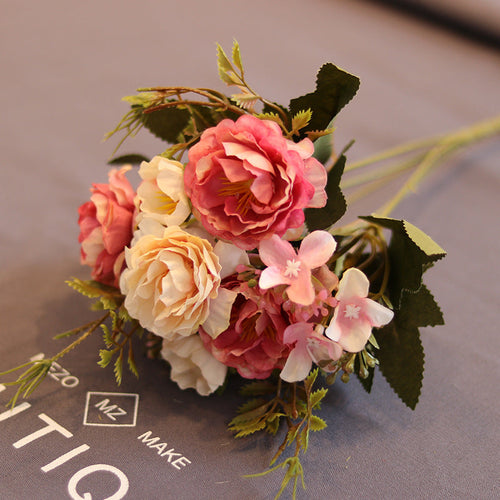 Family Dining Table Wedding Supplies Plastic Peony Bouquet Props