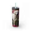 Skinny Tumbler with Straw – 20 oz Stainless Steel Cup
