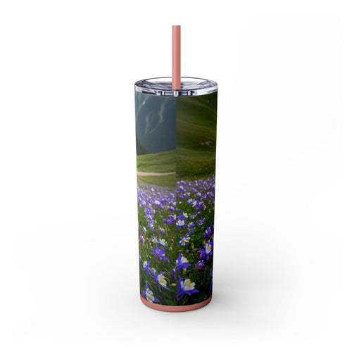Skinny Tumbler with Straw – 20 oz Stainless Steel Cup