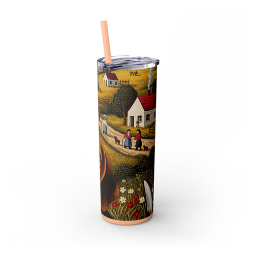 Skinny Tumbler with Straw – 20 oz Stainless Steel Cup