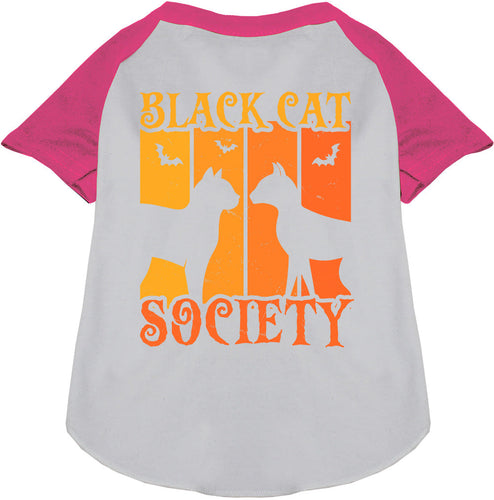 Black Cat Society Pet Raglan Shirt