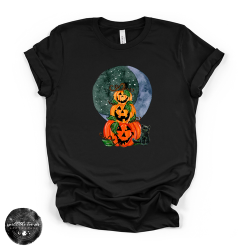 Jack O'Lantern Trio Tee | Vintage Halloween Pumpkin Graphic T-Shirt