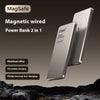 Aluminum Alloy Ultra-thin Double Pop-up Window Creative Magnetic Fast Charging Small Light Power Digital Display Mobile Power Supply