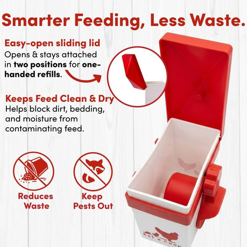 RentACoop Chick2Chicken 2.5lb BPA-Free Single-Port Feeder
