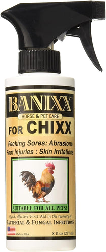 Banixx ChiXX Chicken Care Spray 8 oz. Poultry Skin & Coop Care Odor-Free 2-Pack