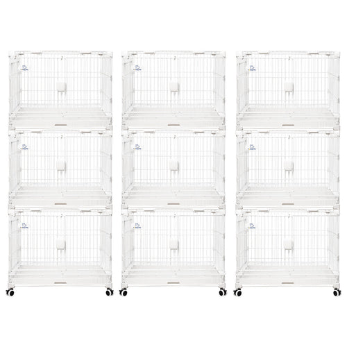 24-30 White Metal Wire Dog Crate DLS2402/DLS3002
