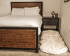 PupRug® Runner Faux Fur Memory Foam Dog Bed - Curve White with Brown Accents