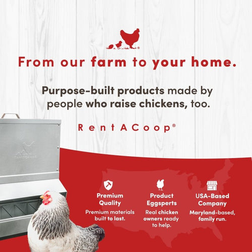 RentACoop Metal Trough Feeder with Lid - 25lb Capacity