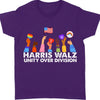 Harris Walz Unity Over Division Shirt | Kamala Harris 2024 Shirt | Democrat Shirt Dark T1409 - KH2