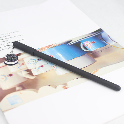 Oreo Pendant Gel Pen Student Creativity Popular Black And White