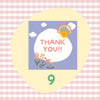 50 PcsPack Square Simple Thank-you Card Coated Paper Business Cards
