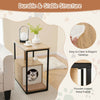 Modern Cat End Table with Scratching Post