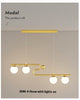 Simple Modern Creative Rectangle Dining Table Starry Chandelier