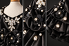 Handmade Black Satin Jeweled Pet Dress
