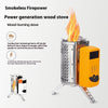 Thermal Power Generation Firewood Stove Outdoor Camping Small Barbecue Stove Rechargeable Portable
