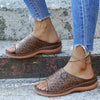 Retro Slippers Women Hollow Floral Shoes Outdoor Summer Sandals