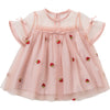 Orange Strawberry Embroidered Dream Gauze Skirt