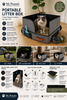 Mr. Peanut's Portable Foldable Travel Cat Litter Box – Waterproof Collapsible Litter Box with Scoop Pocket for Road Trips, Hotels, RVs & Home