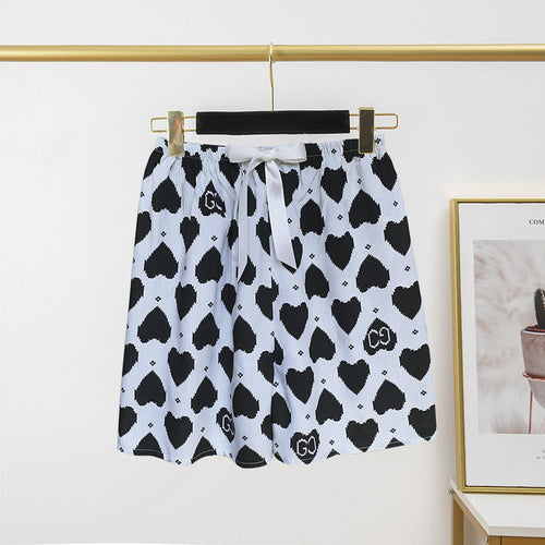 Women's Cotton Silk Pajama Pants Summer Thin Shorts Loose Casual