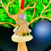 Live Moss Ball Aqua Plant Pet Ornament with Natural Yellow Citrine
