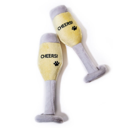 Champagne Glass Dog Toy - 2 Pack - Glow Pups