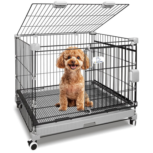 24-30 Black Metal Wire Dog Crate LS-2N01/LS-2.5N01