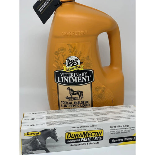 Absorbine Liniment and Wormer Spring Sale Gallon Plus 3-Pack Wormer Bundle