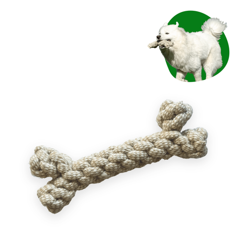 ECO-BONE: Natural Cotton Dog Toy