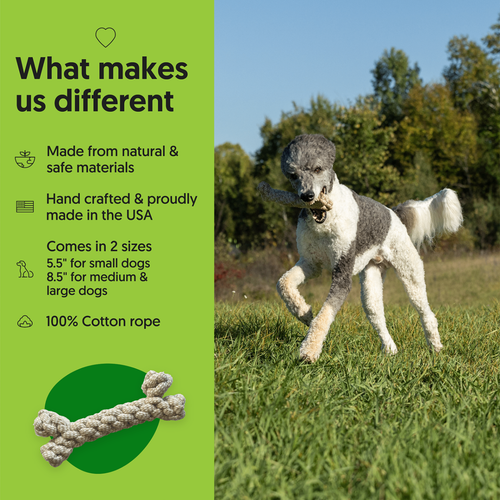 ECO-BONE: Natural Cotton Dog Toy