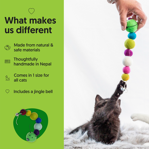 Eco-Friendly Wool Cat Toy - Eco-Catty Pillar
