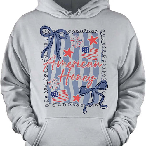 American Honey Coquette Shirt | Preppy 4th Of July T-Shirt | Vintage USA Shirt | Land Of The Free Tee | Independence Day Shirt 682472