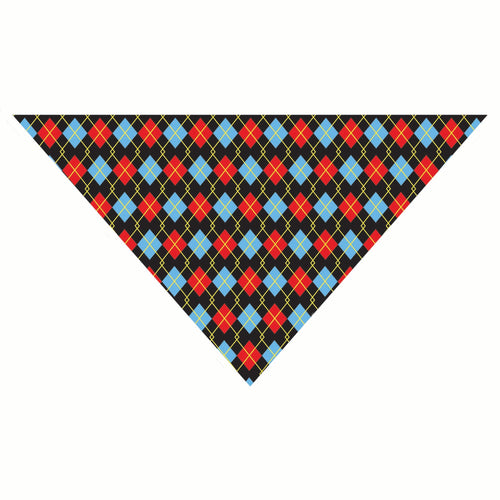 Red Argyle Dog Bandana