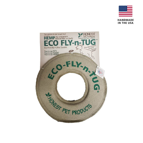 ECO-FLY-N-TUG | Non-Toxic Dog Frisbee & Tug Toy