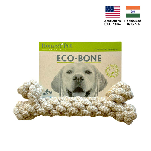 ECO-BONE: Natural Cotton Dog Toy