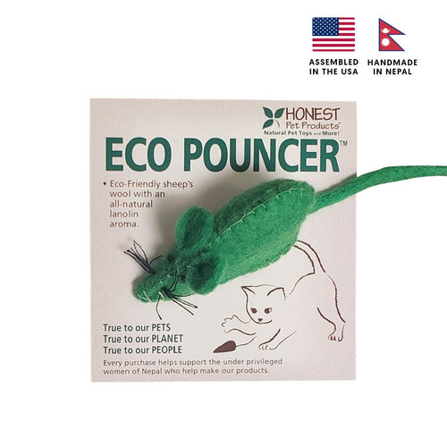 Natural Wool Mouse Cat Toy - Eco-Pouncer