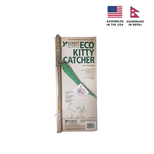Natural Teaser Cat Toy - Eco-Kitty Catcher Wand